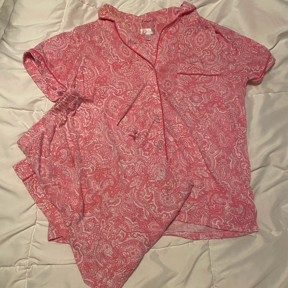 Pink paisley PJ set